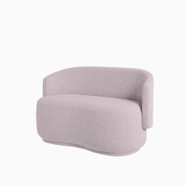 Imagem de Namoradeira Beatriz Orgânica Veludo Lisa - 7 Decor, Rosê