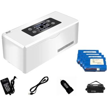 Imagem de Refrigerador De Caixa Térmica De Insulina, Refrigerador Elétrico Mini Caixa Térmica Bolsa Térmica Recipiente De Resfriamento De Insulina Elétrica Termostato Usb Adequado, 4* Battery