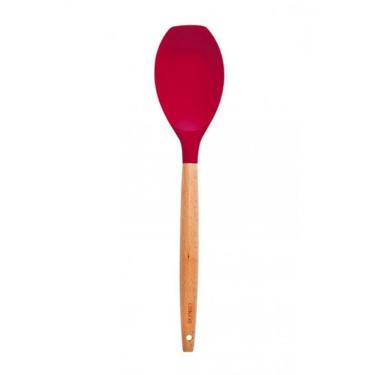 Imagem de Colher De Servir Arroz Silicone Com Cabo De Madeira Wellmix