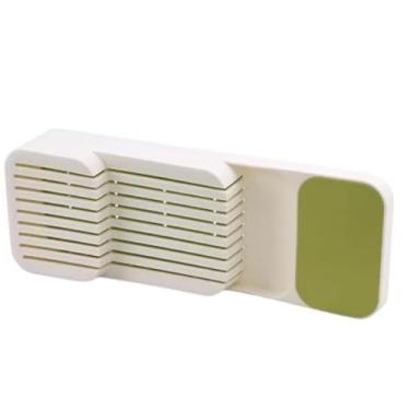 Imagem de Porta Talheres Gaveta Organizador Separador Cozinha Colher Garfo Faca Divisoria Pratico Casa(FACA BRANCO)