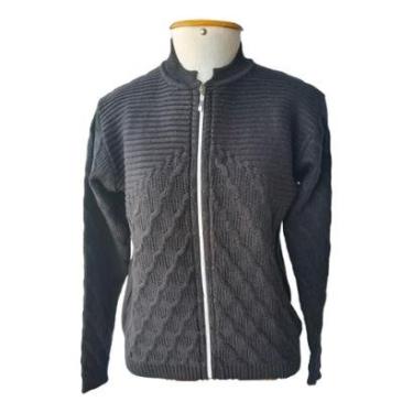 Imagem de Suéter Jaqueta Feminino Tricot Modal Premium Zíper Lindo Top-Feminino