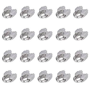 Imagem de Grampo de Corda de Aço Inoxidável, Fixador Braçadeira Cabo 20pcs para Manipulação, Sistemas Corrimão, Cargas Fixas, Faixas Penduradas, Bandeiras, Com Diâmetro Interno M5 (M4 (4mm))