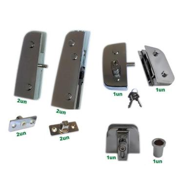 Imagem de Kit Instalação De Porta Dupla De Vidro Temperado - Tradicional - Demar