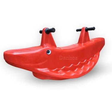 Imagem de Gangorra Jacaré Vermelho Infantil 2 Lugares - MUTIPLASTIC