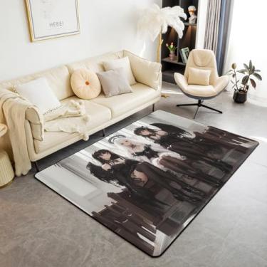 Imagem de Erosebridal Tapete de anime japonês, 1,78 m x 9,5 cm, tapete de área para meninas, kawaii, estilo japonês, tapete de chão para ambientes internos, desenho animado, decorativo, lavável para meninos