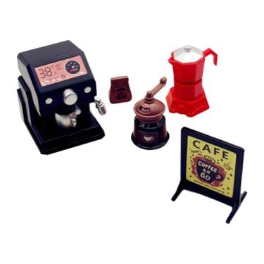 Imagem de JunZheHub Conjunto de 5 Peças de 1/6 1/12 Espresso, Modelo de Brinquedos de Cozinha, Acessórios, Móveis de Casa de Boneca, Conjunto de Brinquedos Realistas para