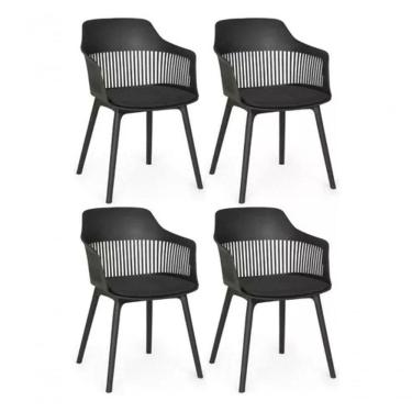 Imagem de Kit 4 Cadeiras Marcela Móveis Preto