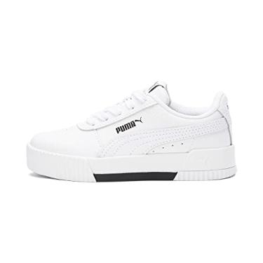 Imagem de PUMA Carina Tênis feminino, Puma White-puma White-puma Black, 6.5