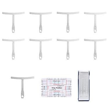 Imagem de Acouto Luthier Tools Guitar Radius Gauge Conjunto - Aço Inoxidável Altura de Cordas Medindo a Régua e Arquivo para Manutenção e Reparo Dos Graves