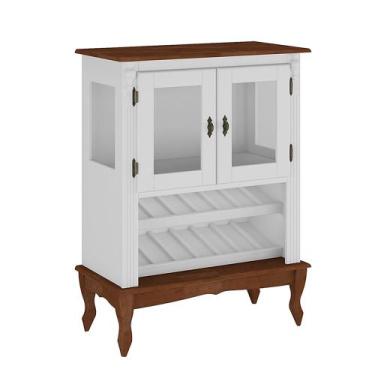 Imagem de Adega de Vinho de Madeira Antique Luís XV com 2 Portas de Vidro - 1015