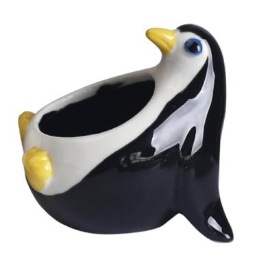 Imagem de IEUDNS Vaso de plantas prático, versátil, bonito, decoração, vaso de flores exclusivo, cerâmica para quintal, interior, exterior, pátio, pequenas plantas, 7.4 Cm X 9.4 Cm X