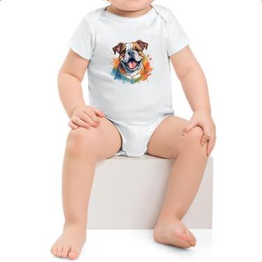 Imagem de Body infantil Bulldog Watercolor Arte - Alearts, G