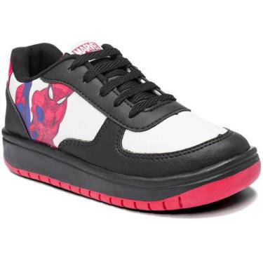 Imagem de Tênis Infantil Marvel Homem Aranha Recortes Menino - Preto e Branco, 3