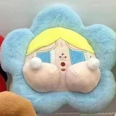 Imagem de Amarelo Rosa Pelúcia Crybaby Tristeza Clube Travesseiro Bonito Quarto 