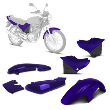 Imagem de Kit Carenagem 3 Peças Moto Ybr 125 Ano 2000 2001 2002 2003 2004 2005 2