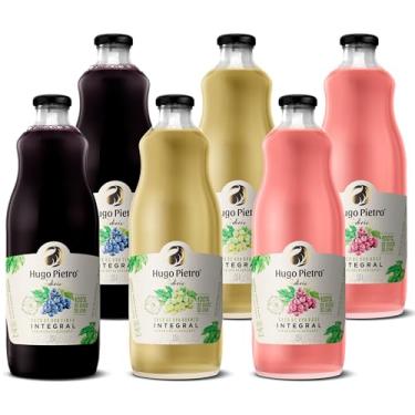 Imagem de Kit MISTO C/6 Sucos de Uva Tinto, Branco, e Rose Integral Hugo Pietro (1,5 L, SEM GLUTEN) CONTÉM 2 UNIDADES CADA SABOR