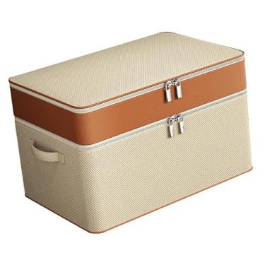 Imagem de Ioensy Saco para Armazenar Colchas E Roupas, Caixa de Proteção para Edredons, 2 camadas 63x43x35cm, Tamanho real