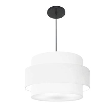 Imagem de Lustre Para Sala de Jantar Vivare Md-4395 Cúpula em Tecido 55cm