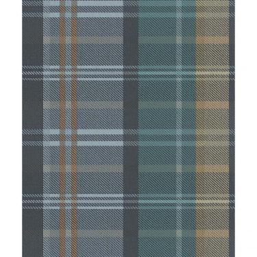 Imagem de Papel De Parede Botany House Xadrez Azul 15566