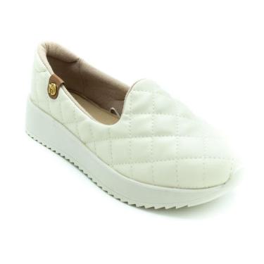 Imagem de Tênis Slip On Feminino Modare 7345.234 - Branco Off-Feminino