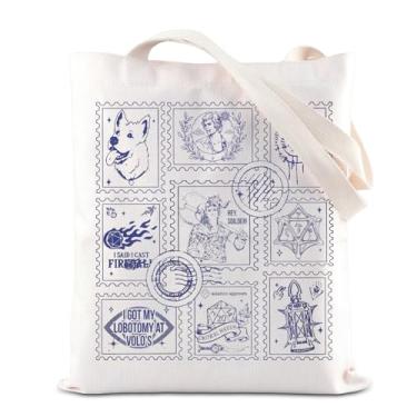 Imagem de ENSIANTH Presente inspirado no selo BG3 Astarion Animal - Presente para amantes de videogame, jogo de aventura ao ar livre -BG3 RPG Bolsa gamer (bolsa lobo BG)