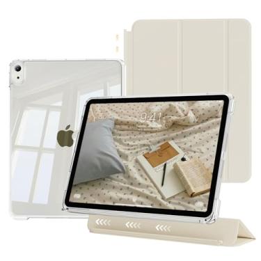 Imagem de GKABXY Capa transparente para iPad mini 7 (A17 Pro), iPad mini 7ª/6ª geração (2024/2021), fina e leve, traseira híbrida transparente à prova de choque, resistente a amarelamento, suporta Pencil Pro e