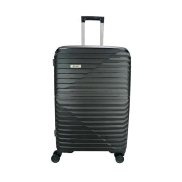 Imagem de Mala Média 23kg Lansay Preto expansível Linha Orium Rodas 360° Tsa
