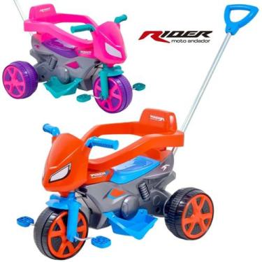 Imagem de Triciclo Motoquinha de Passeio ou Pedal Carrinho Andador Infantil com 