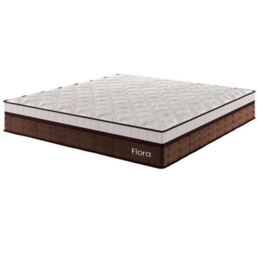Imagem de Colchão Mola Ensacada King Size 36x193x203cm Flora Marrom - Casa Giulia