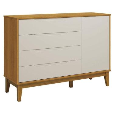 Imagem de Cômoda Com Porta Classic Elfe Areia Acetinado Savana Amadeirado - Reller