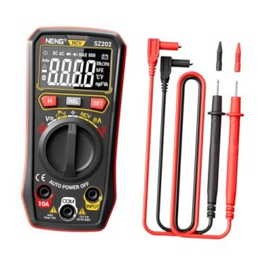 Imagem de Esquirla Testador multímetro Handheld Multi Tester Sturdy multiuso prático 4000 contagens com função NCV Auto -variando para veículos, Vermelho