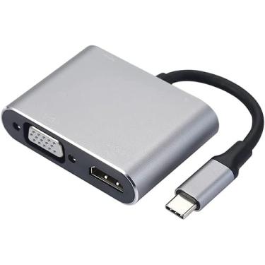 Imagem de Adaptador 4-IN-1 Hub tipo C para HDMI VGA USB 3.0