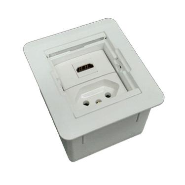 Imagem de Mini Caixa de Embutir Universal 1 Tomada 20A 1 HDMI - Branca