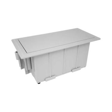 Imagem de Caixa Regua Tomada Embutir Moveis - Vídeo Audio Dados Rede - Cinza