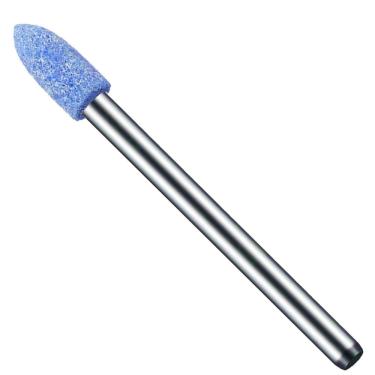 Imagem de Ponta Montada 4Mm Rebolo Azul Bala Haste 3Mm Micro Retífica