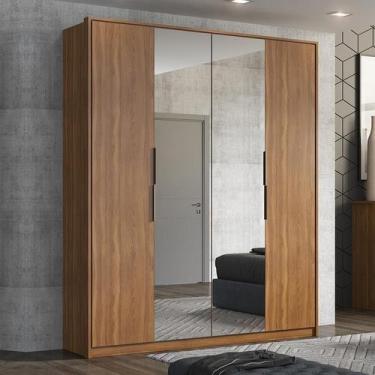 Imagem de Guarda Roupa Casal Attore 4 Portas + 2 Espelhos - DEMOBILE, AMEDOLA TO