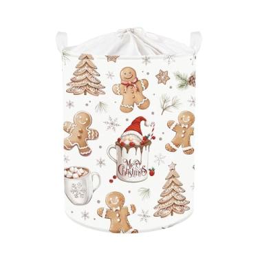 Imagem de Clastyle Cesto de roupa suja de Natal para bebês, floco de neve, cesta de armazenamento infantil, caixa de presente para meninos e meninas, caixa de brinquedos dobrável, organizador de roupas para
