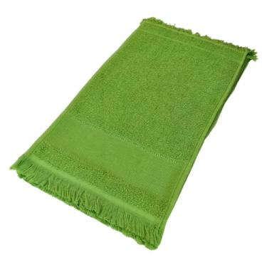 Imagem de 10 Toalha Social De Mão Visita Toalhinha do Boca com Barra em Etamine (Verde Erva-doce)