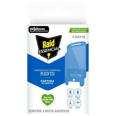 Imagem de Armadilha Adesivo Luminosa Raid Essencial Caixa 2 Unidades Refil