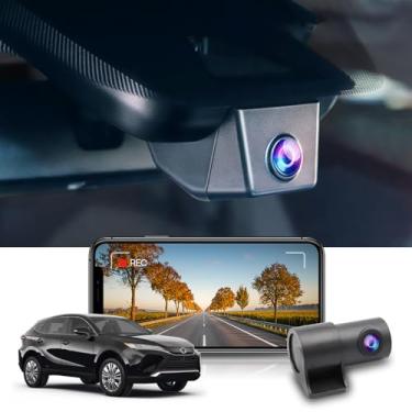 Imagem de Fitcamx Frente 2160P+Traseiro 1080P Carro Câm para Toyota Venza 2021-2024 LE XLE Limited Nightshade Edition, aparência OEM, vídeo HD duplo, WiFi, gravação em loop, sensor G, cartão de 128 GB