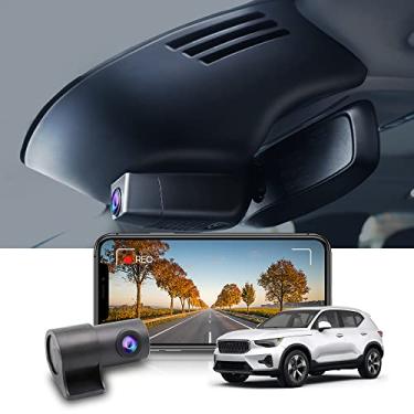 Imagem de Fitcamx Câmera de painel frontal 4K + traseira 1080P adequada para Volvo XC40 T4 T5 (modelo A, confirme a forma da capa), visual OEM, gravação de loop duplo, WiFi e aplicativo integrados, sensor G