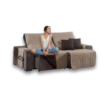 Imagem de Kit 3Pçs Capa Sofá Retrátil Shield Matelada Dupla Face 400 - Mr Enxova