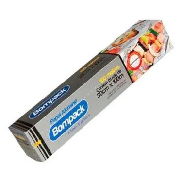 Imagem de Papel Alumínio Rolo 30cmx100m Bompack