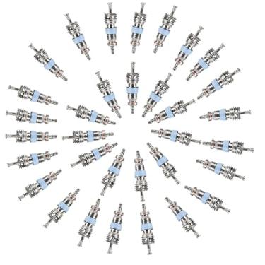 Imagem de 50 peças de núcleo de válvula Hvac Schrader para refrigerante R32 R22 R410A, kit de válvula AC Schrader, alta pressão com vedação de teflon, peça de reposição HVAC ideal para sistemas de refrigeração