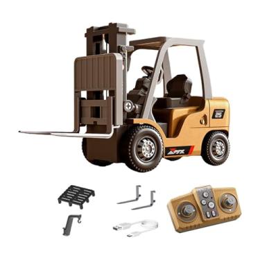 Imagem de TTETTZ Empilhadeira de controle remoto, modelo de veículo de construção para meninos e meninas de 3 a 5 anos, modelos de veículos de brinquedo 1:64