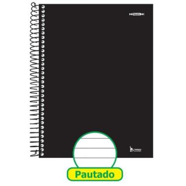 Imagem de Caderno 10X1 Capa Dura 2019 Neutro Preto 200 Folhas - Sao Domingos