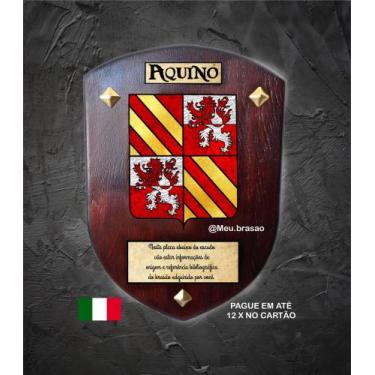 Imagem de Brasão da família AQUINO na madeira - @meu.brasao