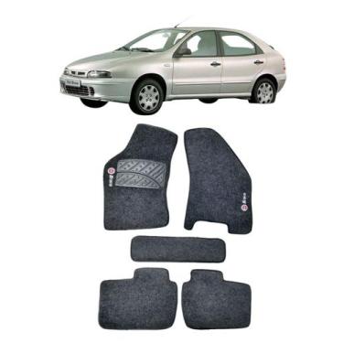 Imagem de Jogo Tapete Carpete Fiat Brava 2000 a 2007 com Logo Bordado Grafite-40