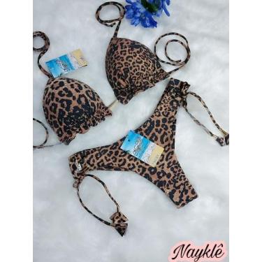 Imagem de Biquini Cortininha com Calcinha Fio Duplo - Nayklê Moda Praia , Animal