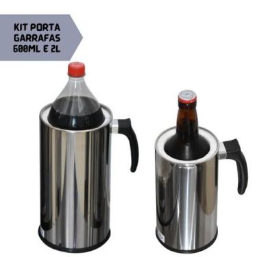 Imagem de Kit Porta Garrafas 600ml E 2 Litros  - Aldinox